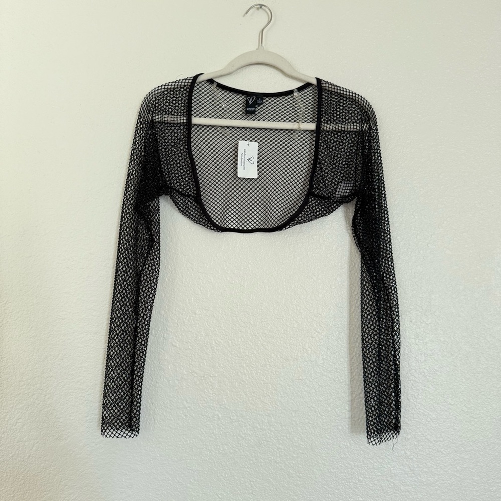 Windsor rhinestone bolero mesh top